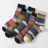 Winter Thick Warm Stripe Wool Socks Casual Sock