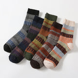 Winter Thick Warm Stripe Wool Socks Casual Sock