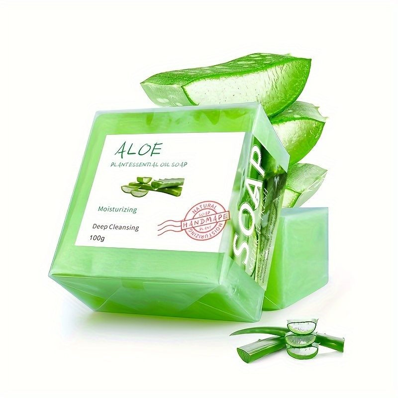 Aloe Vera &amp; Jojoba Handmade Soap - Moisturizing, Deep Cleansing Exfoliating Care for Face &amp; Body, Suitable for All Skin Types